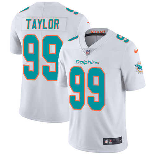Nike Dolphins #99 Jason Taylor White Men's Stitched NFL Vapor Untouchable Limited Jersey - Click Image to Close